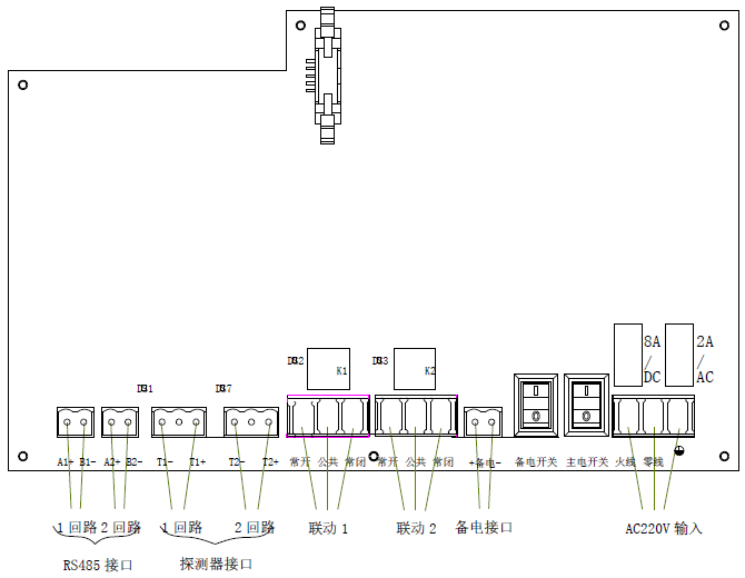 SSK-ZL-60N型可燃气体报警控制器输出板接线说明.png